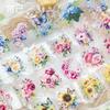 ПЭТ-лента «Сезон цветения Янь Цзи»: 8 наклеек для DIY-сцен с цветочной тематикой