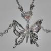 Kpop Y2K подвеска-бабочка ожерелье корейский кристалл Egirl панк-сердце гранж-цепочка на ключицу для женщин модные украшения подарки для вечеринок