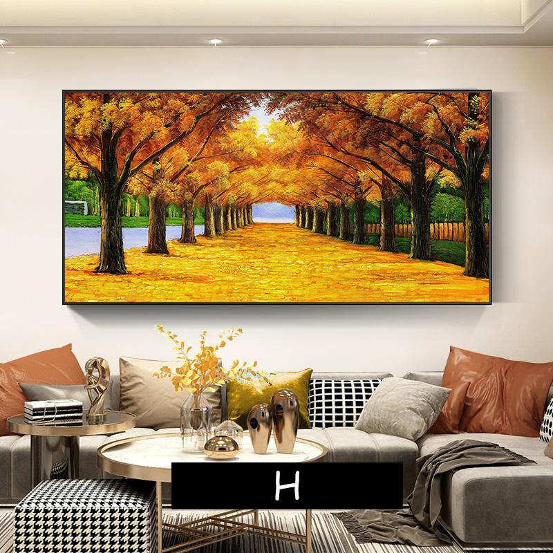 Yellow Golden Money Tree for Living Room Decoration Painting Rich Tree Canvas Painting Wall Pictures Landsdcape Posters Prints