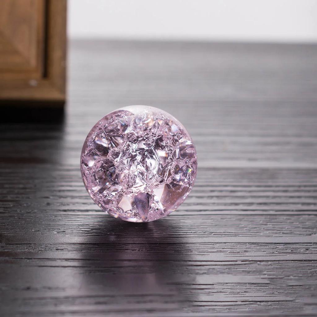 30mm 40mm 50mm 60mm Ice Cracked Crystal Glass Ball Fountain Bonsai Water Feature Decoration Ornaments Rockery Ornaments