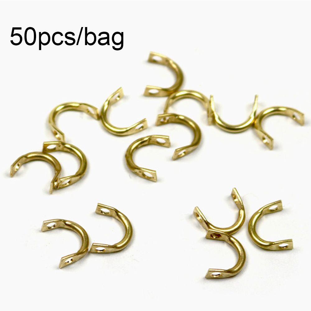 50PCS New Sliver/Gold Durable Spinner Fishing Lures Accessories Easy-Spin Clevises Easy Spin Brass