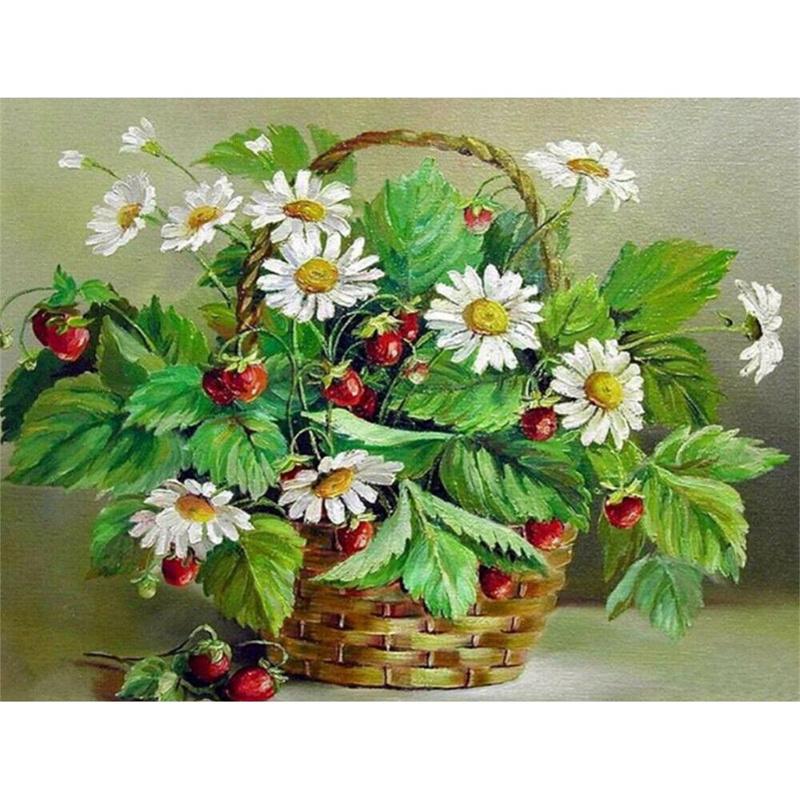 5D DIY Алмазная картина Красивые цветы Алмазная вышивка Набор для вышивки крестом Полный горный хрусталь Мозаика Домашний декор
