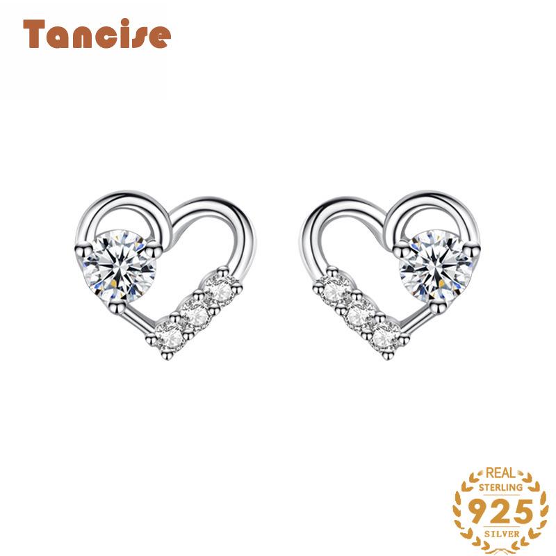 Tancise 925 Sterling Silver Zircon Earrings Drop Earrings For Women Wedding Party Gifts