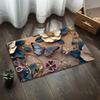 3D Ковер-циновка с бабочками, противоскользящий коврик для пола для ванной, прихожей и фойе