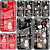 Стеклянный чехол со снеговиком и рождественским рисунком для Apple iPhone 14 11 13 Pro 12 7 8 Plus SE 2022 XR X XS Max 6 6S, закаленный чехол для телефона