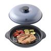 Anything Microwave Cooker, Renchin Magic Grill, Boiling, Steaming, Grilling, Easy Cleanup, Versatile, Round Shape, Recipe Included, RCMG-01