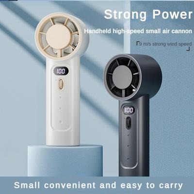 Ручной высокоскоростной вентилятор 6 Вт, USB-зарядка, портативный вентилятор, 100 скоростей, бесступенчатая регулировка скорости