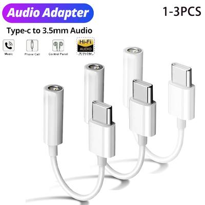 Цифровой аудиоадаптер USB C на 3,5 мм для наушников, конвертер для iPhone 15 Pro Max Plus, Samsung, Xiaomi, Huawei, аудиокабель Aux