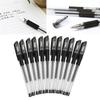 12Pcs Box 0.5mm Black Gel Ink Rollerball Ballpoint Pen Study Office Stationery
