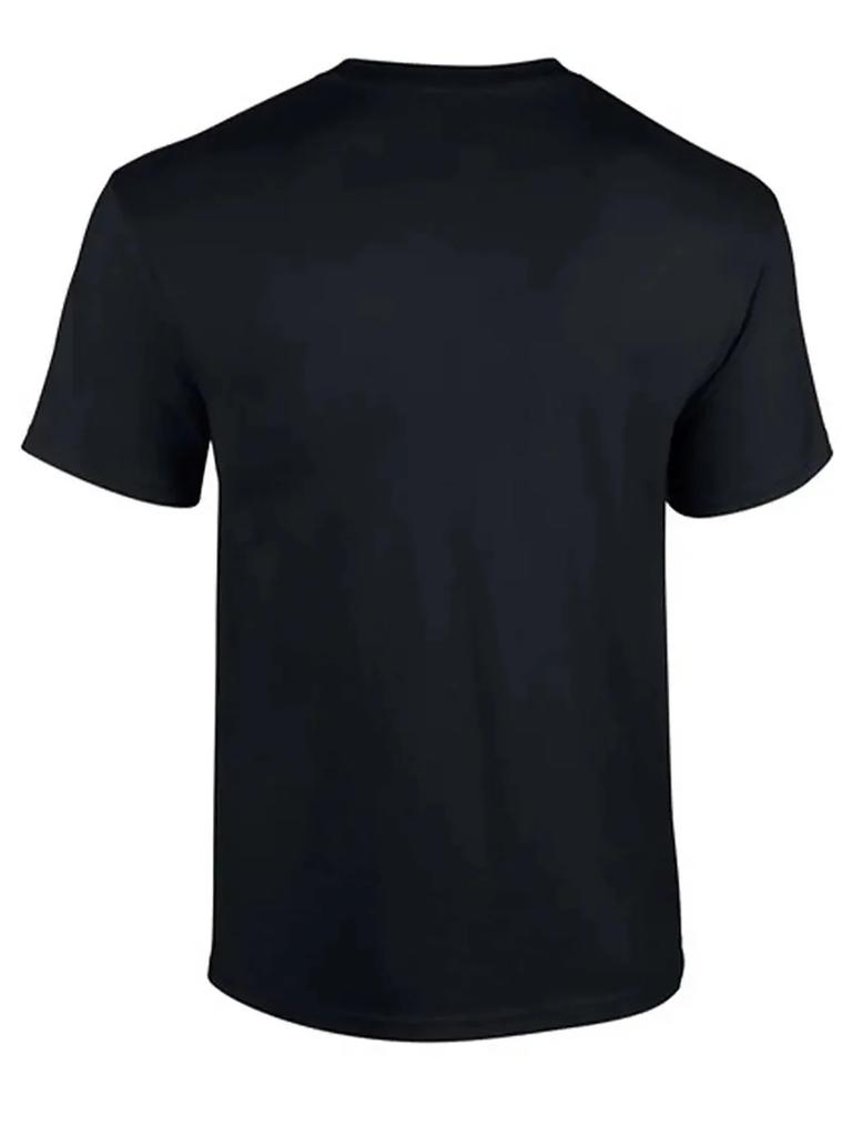 Front retro rock band pattern print crew neck shortsleeved Tshirt top comfortable breathable fabric casual sports style men