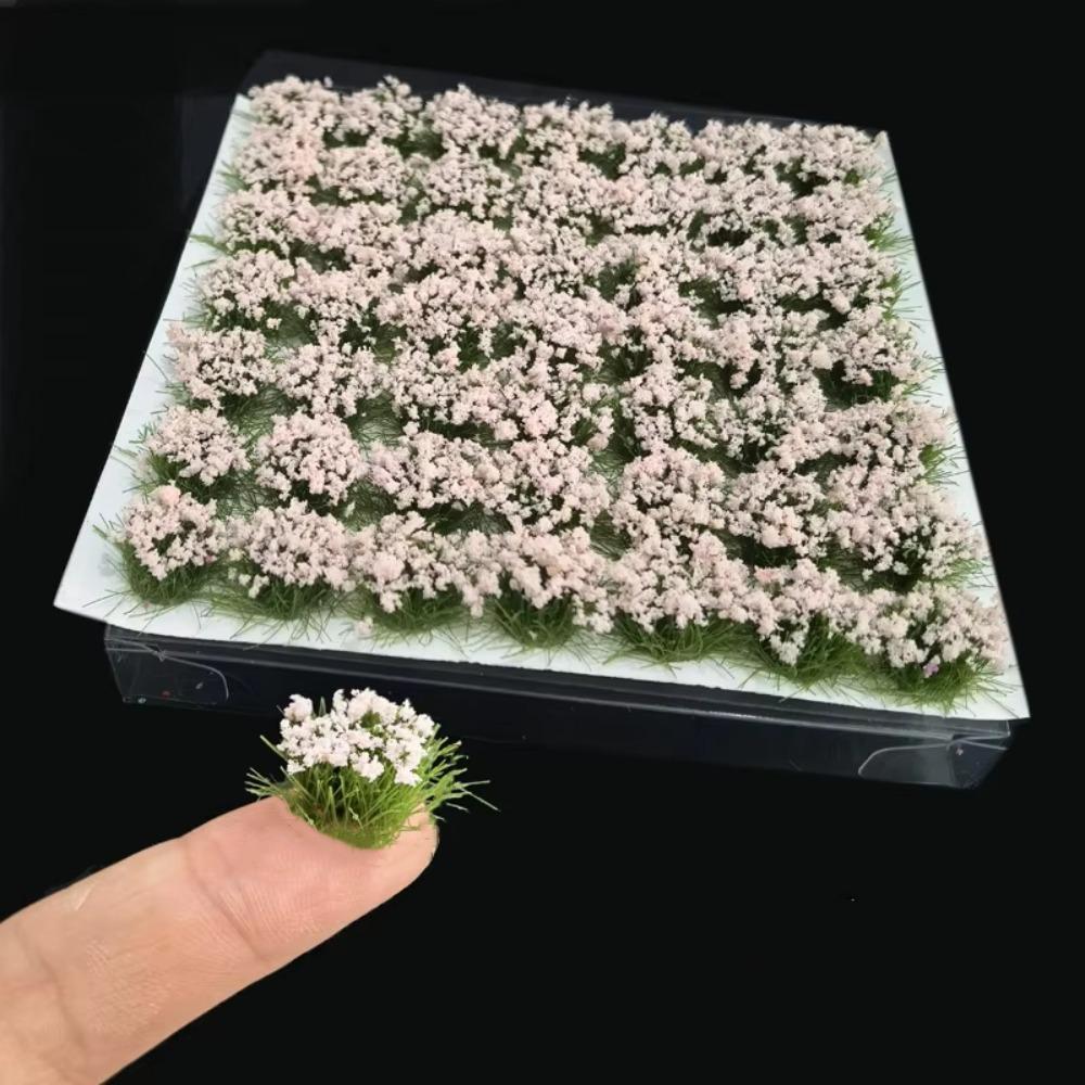Railway Train Static Flower Tufts ABS Plant Materials Flower Grass Model Micro Landscape