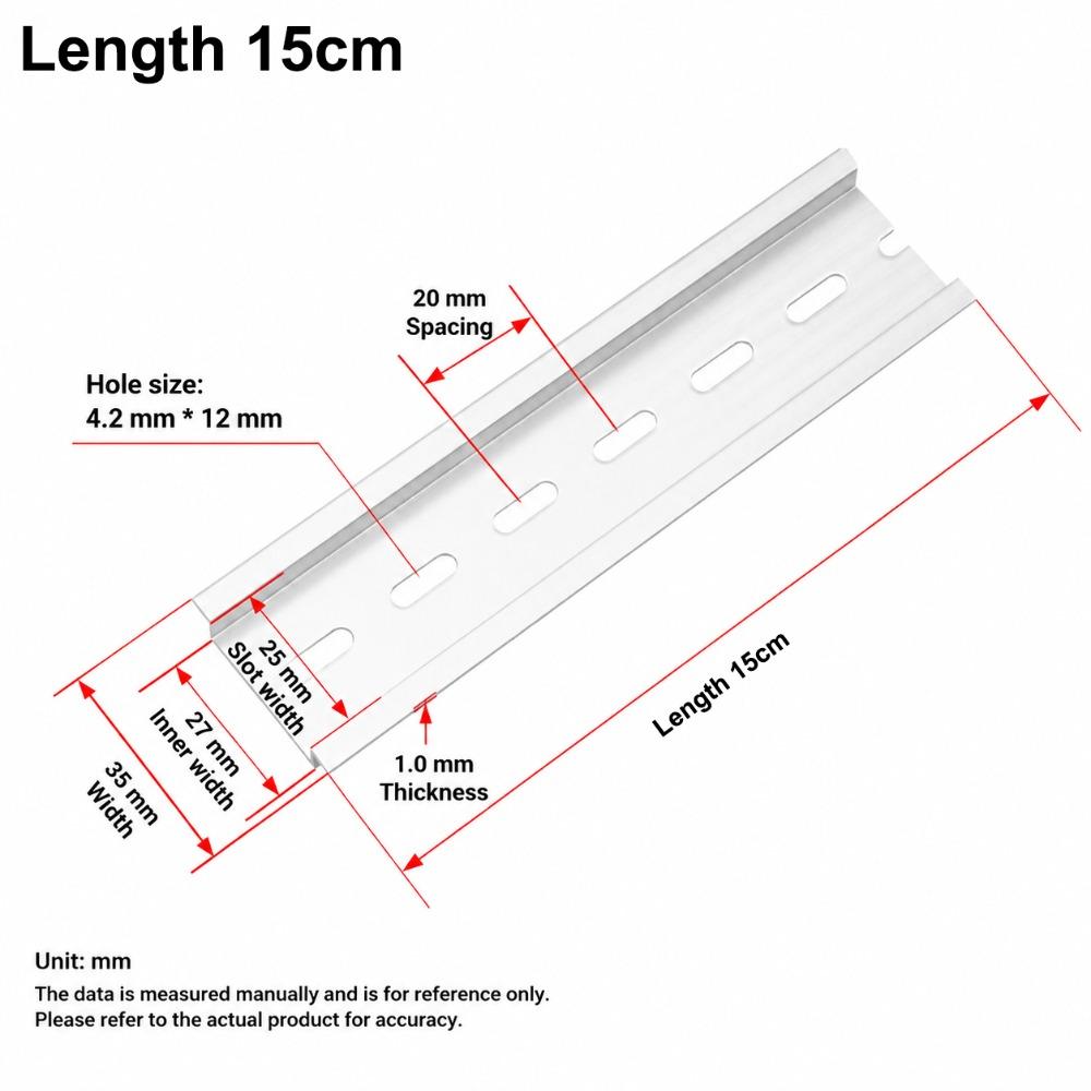 Aluminum DIN Rail Universal Type Terminal Blocks Durable Slotted Guide Electrical Installation