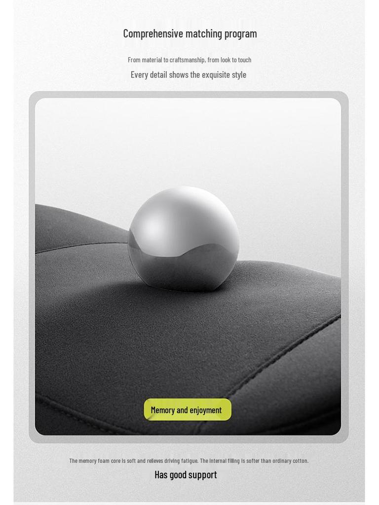 Lynk&Co 03 Suede Saddle Pad: Half-Wrapped Car Seat Cushion Cover