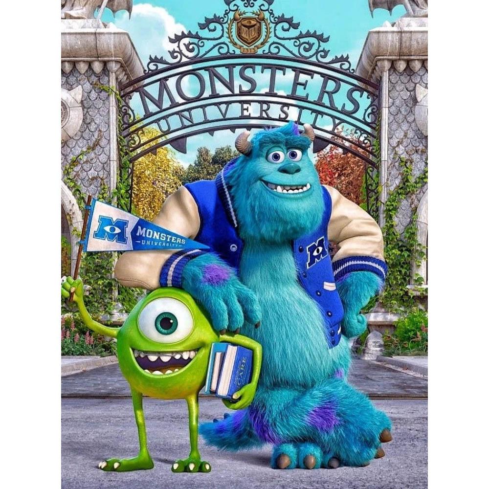 2026 New Disney Monsters Inc Diamond Embroidery Cartoon Round Diamond Painting New Mosaic Puzzle Rhinestones Home Wall Decor