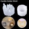 Силиконовая форма для подсвечника из кристаллов из смолы, нестандартная форма, литейная форма для свечей, ароматерапевтические украшения, домашний декор