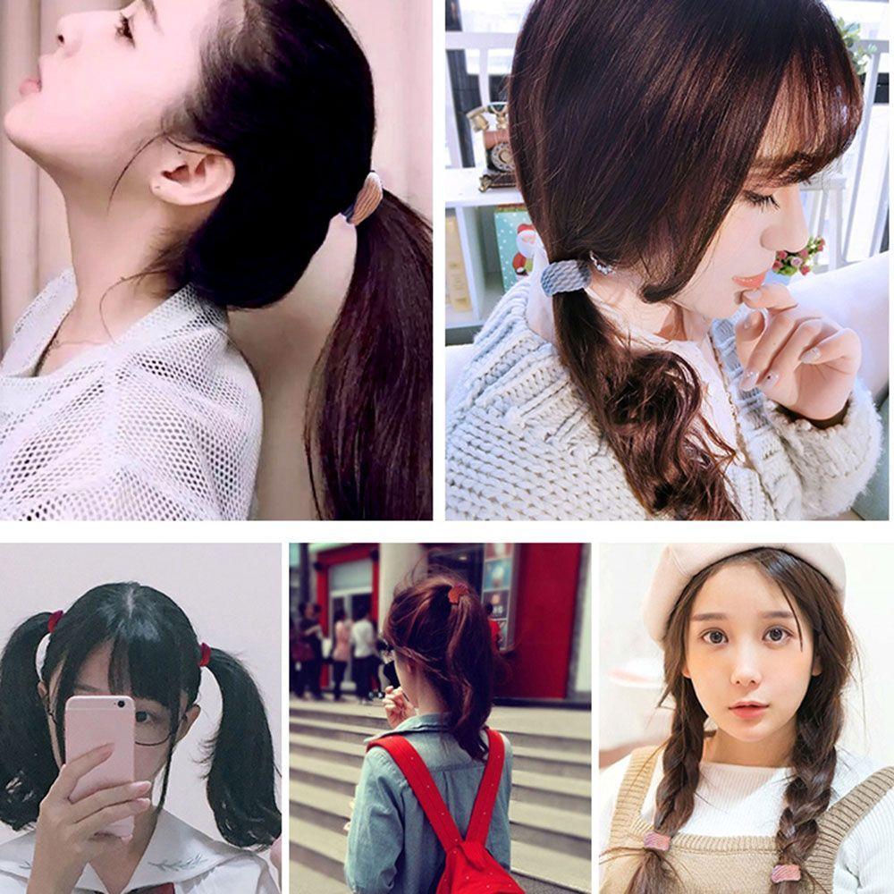 Simple Personality Seamless 5pcs Women Korean Style Hair Ropes Hair Band Hair Ties Ponytail Holder