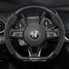Наклейки Карбон Замша Чехол на руль автомобиля Для GT 147 156 159 166 Giulia Tonale Stelvio Giulietta Mito Milano