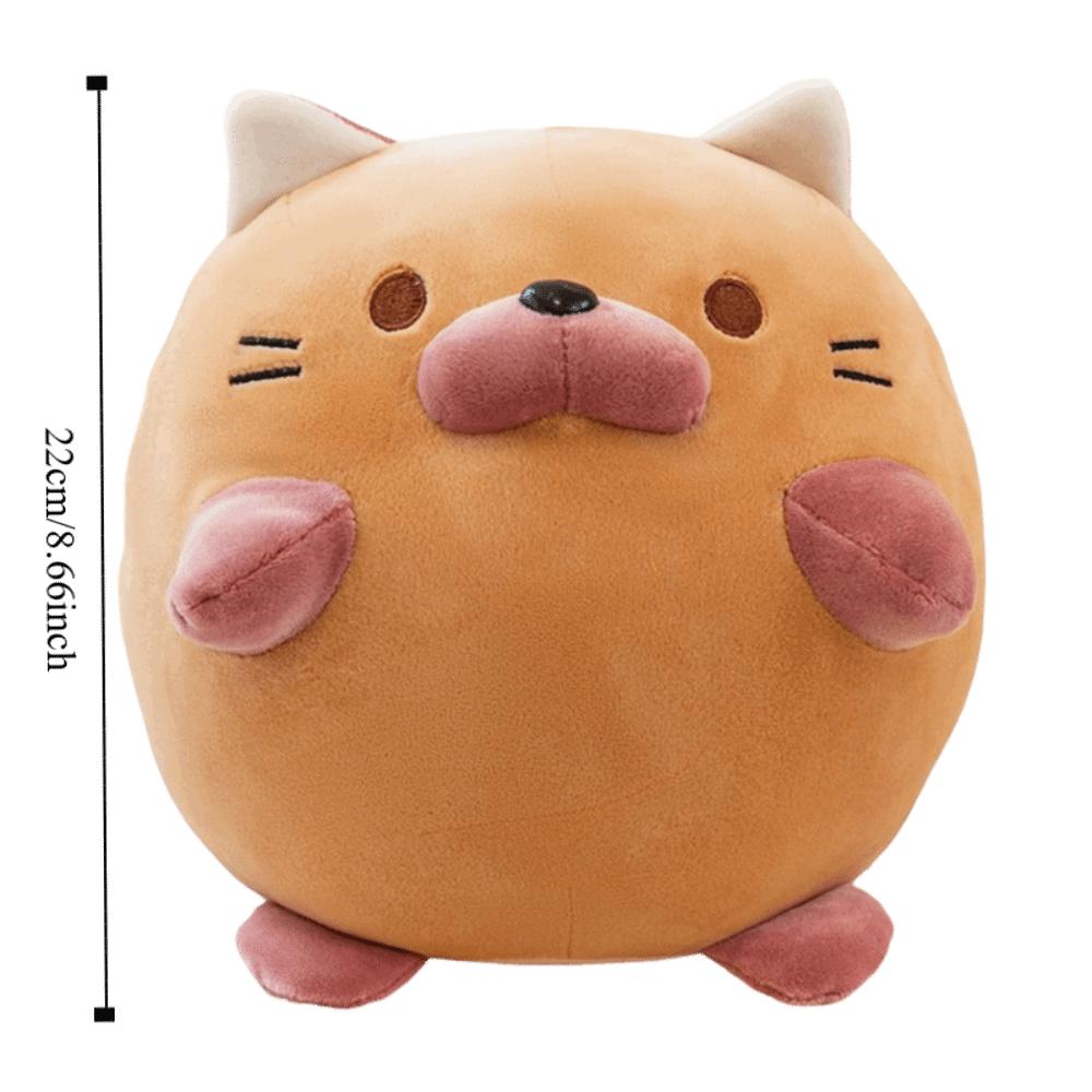 Cartoon Kitten Ball Nap Pillow Cat Circular Kitten Ball Plush Pillow  School