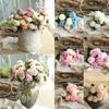 Luxurious 10 Heads Artificial Silk Hydrangea Fake Flowers For Stylish Interior Decoration