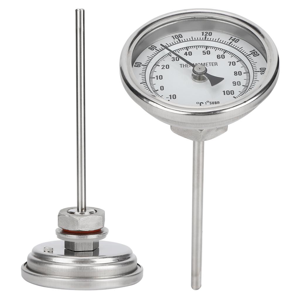 1/2 NPT Thread Stainless Steel Dial Thermometer Homebrew Kettle Thermometer 0?220 Fahrenheit /?10?100 Celsius