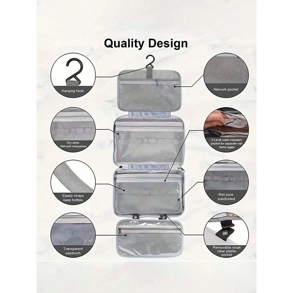 1 шт. многофункциональная складная сумка для хранения туалетных принадлежностей с разделением на сухую и влажную воду, косметичка, подходящая для женщин и девочек, путешествия