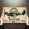 Винтажная металлическая табличка Spitfire P93K MKI Ретро Авиация Гараж Искусство Настенный Декор