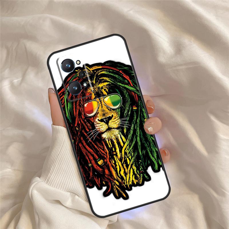 Чехол Bob Marley Rasta Lion для Realme C71 C55 C67 C51 C75 C63 C61 C65 C53 C35 11 12 13 14 Pro Plus GT6 GT7 15 Pro