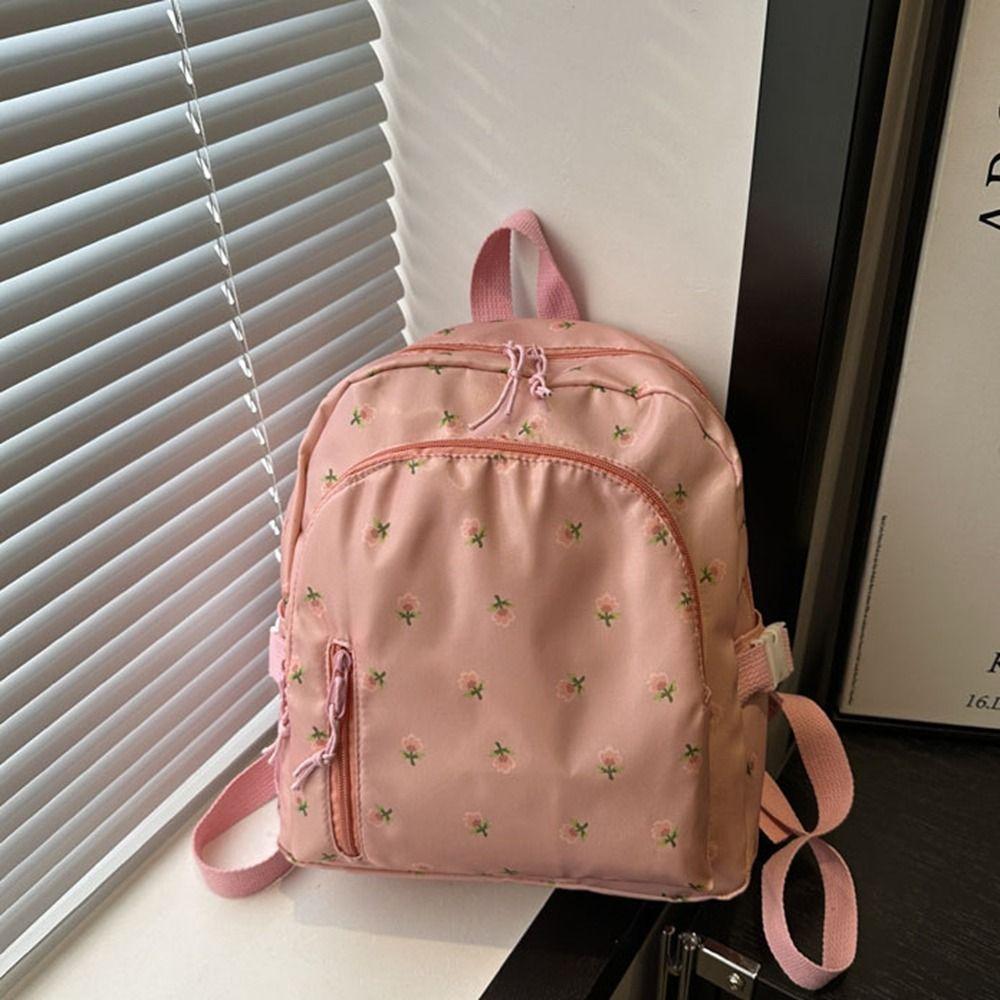 Small Size School Bag Korean Styles Girls Handbag Casual Women Floral Backpack Daily Use