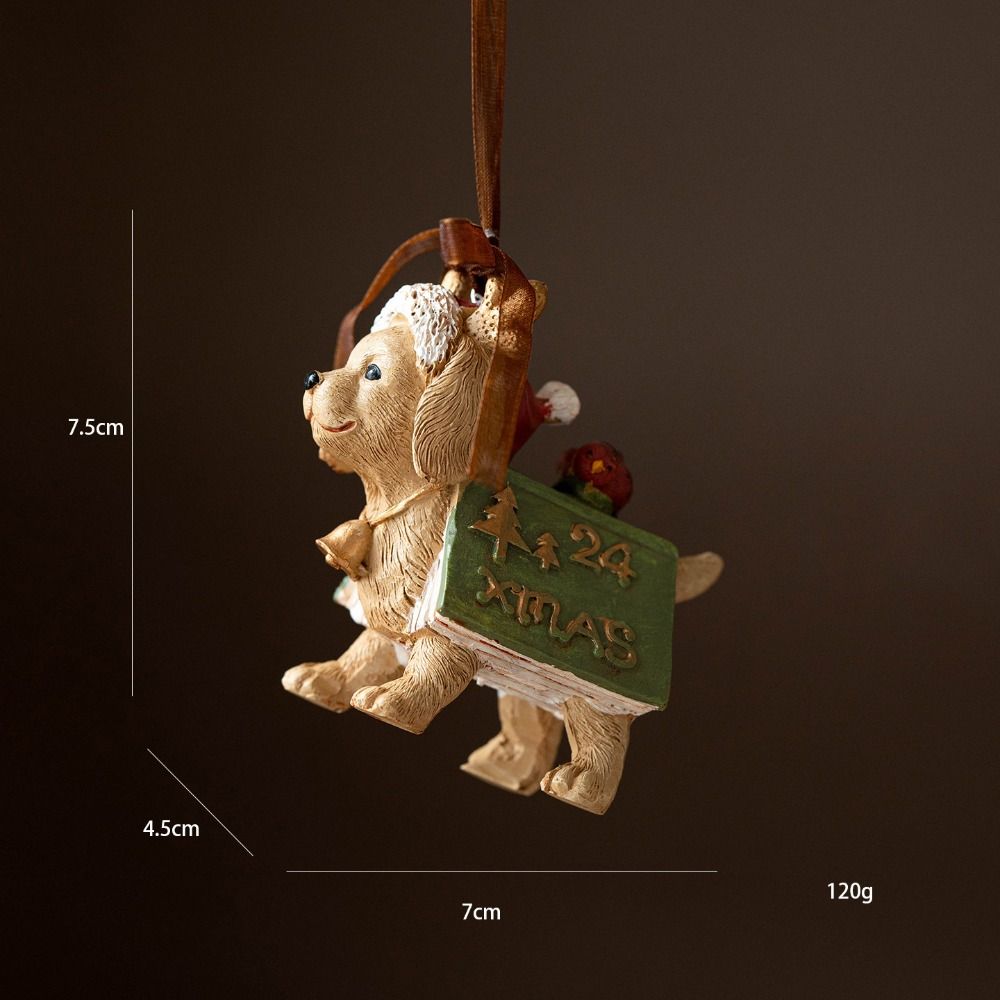 Santa Claus Christmas Tree Hanging Decor 3D Design Resin Hanging Ornament Window