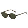 New personalized half-frame oval polarized sunglasses men's and women's small frame retro plate foot sunglasses tide