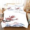Японский дизайн «Цветы сливы и океанская волна» из 3 предметов постельного белья: односпальная двуспальная кровать, пододеяльник и 2 наволочки