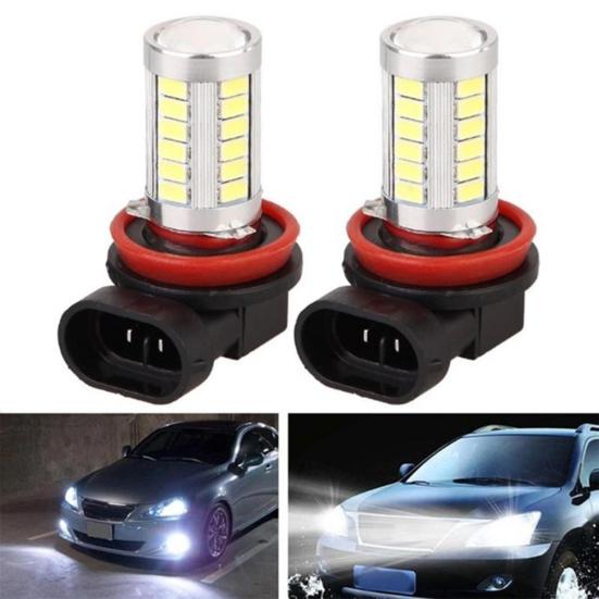 2Pcs 12V H11 5630 33SND Car LED Fog Light Daytime Running Head Front