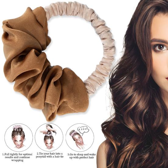 No Heat Hair Curler Women Overnight Sleeping Hair Curling Scrunchie Soft Hair Roller Strap Long Medium Hair Curls Styling Tool