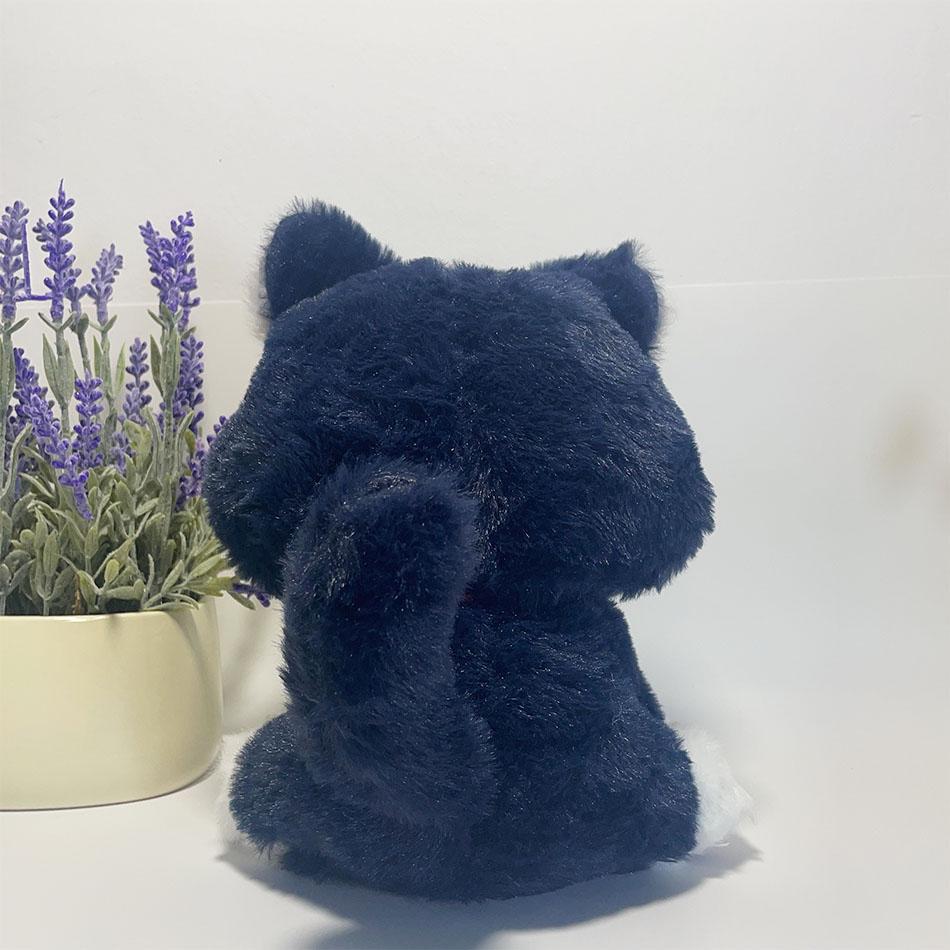 Game Genshin Black Scaramouche Cat Fluffy Impact Wanderer Pet Plush Toys Cosplay Doll Soft Stuffed Pillow Gift for Kids