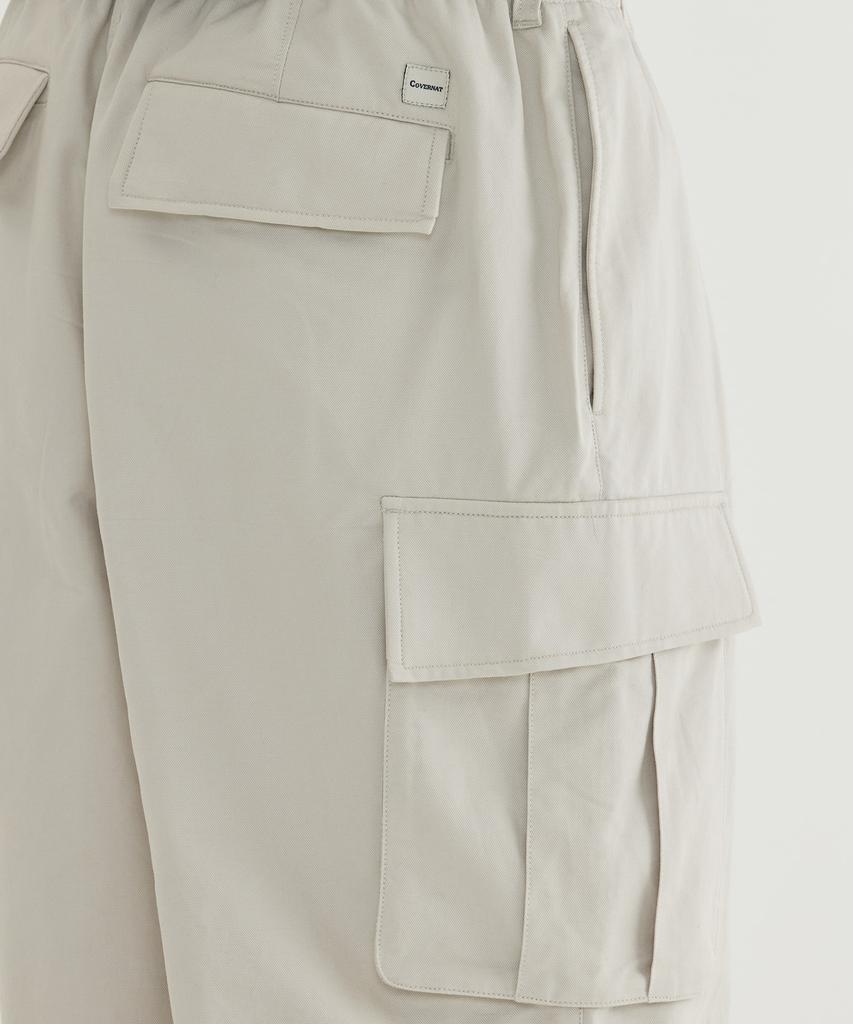 COVERNAT Cotton Cargo 1-Tuck Pants Khaki