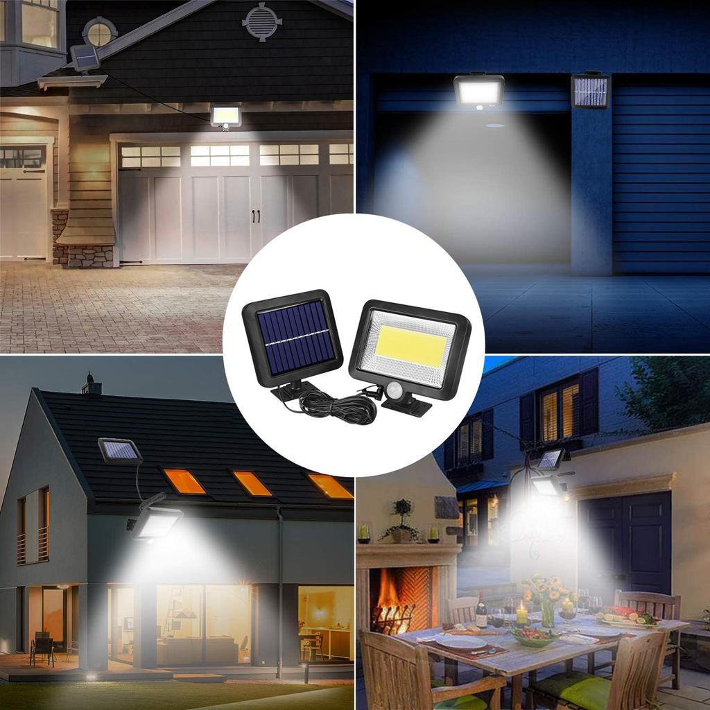 Солнечные фонари для наружного использования, IP65 водонепроницаемый с датчиком движения, прожектор для улицы, 120 °, супер яркий для уличного садового крыльца, лампа