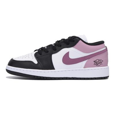 Air Jordan 1 Puppy Fragment Нескользящие Износостойкие Низкие Винтажные Баскетбольные Кроссовки Женские Черно-Розовые 553560-131(Команда85-)
