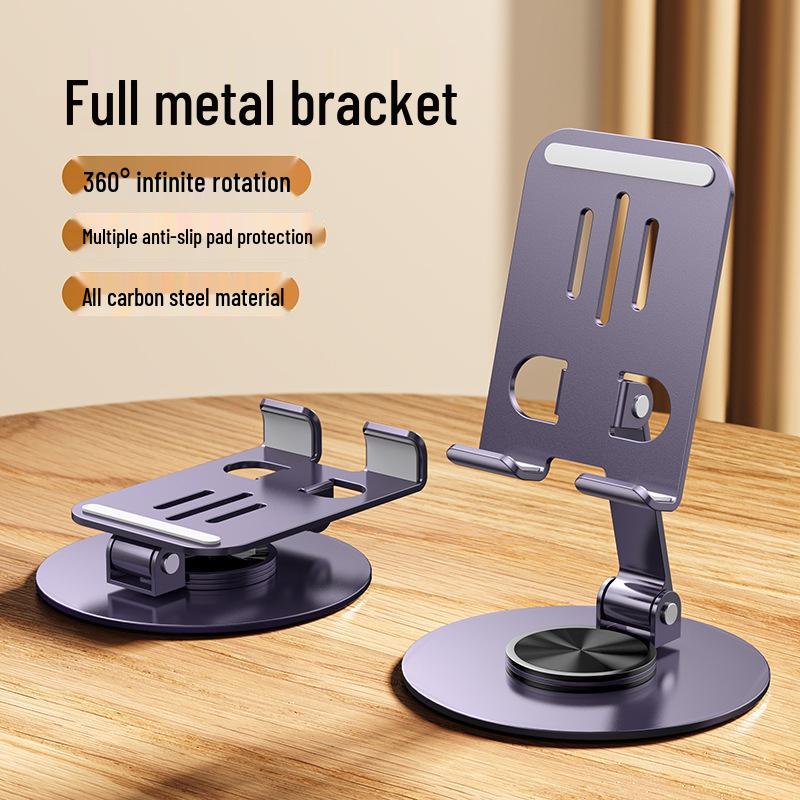 All-Metal Rotating Aluminum Desktop Tablet and Phone Stand