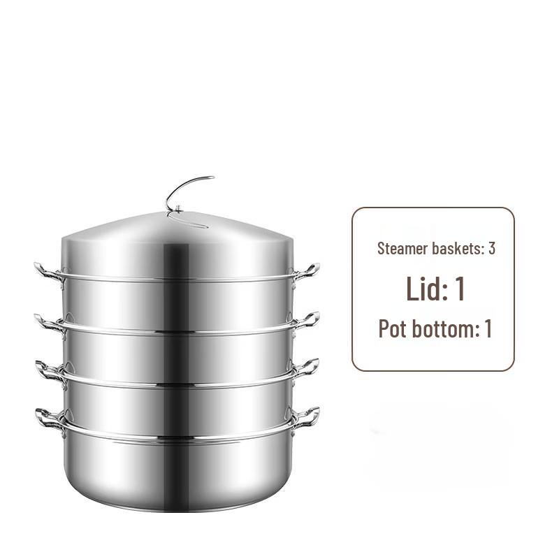 Shield Point Stainless Steel Multi-Layer Steamer Pot