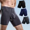 Men Underpants Lengthen Skinny Soft Breathable Anti-septic U Convex Bulge Pouch Elegant Nose No Constraint Solid Color Moisture-wicking Sports