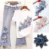 Polyester Sequin Embroidered Patch Clothing Decoration 3D Fabric Flowers Appliques  Clothing