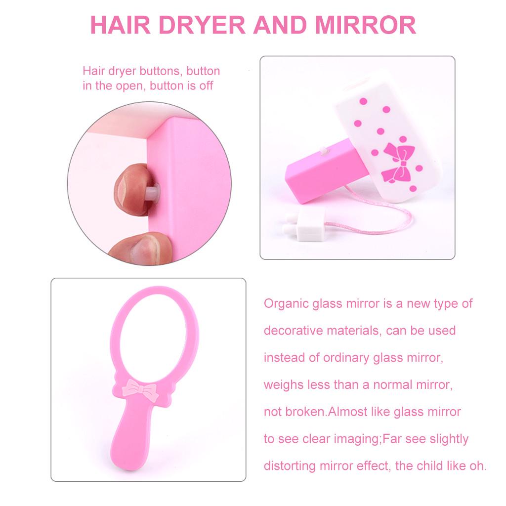 Детская деревянная имитация девушки, принцесса, косметичка для макияжа, набор игрушек