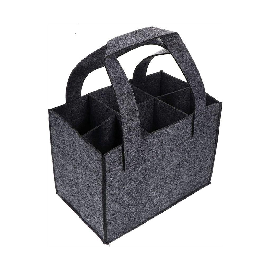 Protective Wine Bottle Cube Box 6 Bottles Wine Bottle Carrier Portable Wine Storage Bag Home