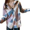2025 Spring/Summer Women's Retro Hong Kong Style Long Sleeve Shirt - Loose and Slim Fit Design