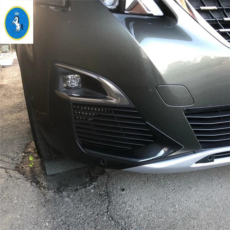 Автомобильные передние противотуманные фары, накладка-«бровь» для Peugeot 3008 3008GT 2017 - Аксессуары из АБС-пластика, хромированные / под карбон
