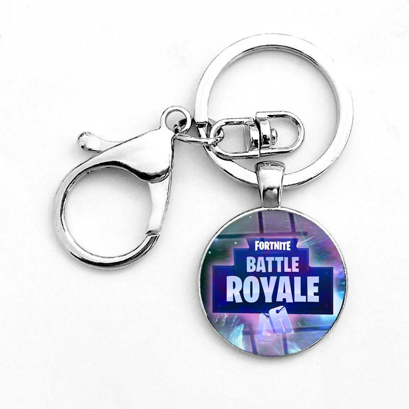 Лазерная Печать Кабошон Брелок Fortnite Кольцо Держатель Ключей из Нержавеющей Стали Ключ