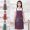 Oil-proof Waist-Cinching Shoulder Strap Apron PVC Cooking Baking Uniform  for Home Kitchen