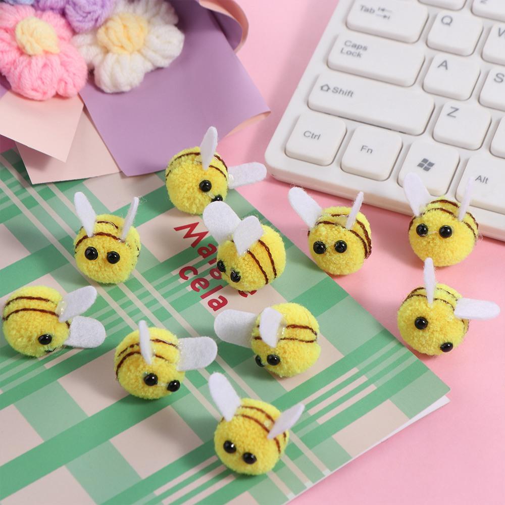10 шт. креативная шерстяная фетровая маленькая пчелка желтая мини-пчелка искусственные пчелы поделки декор одежды