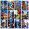 5D DIY Алмазная картина Городской пейзаж Полная площадь Алмазная мозаика Алмазная вышивка Пейзаж Горный хрусталь Домашний декор