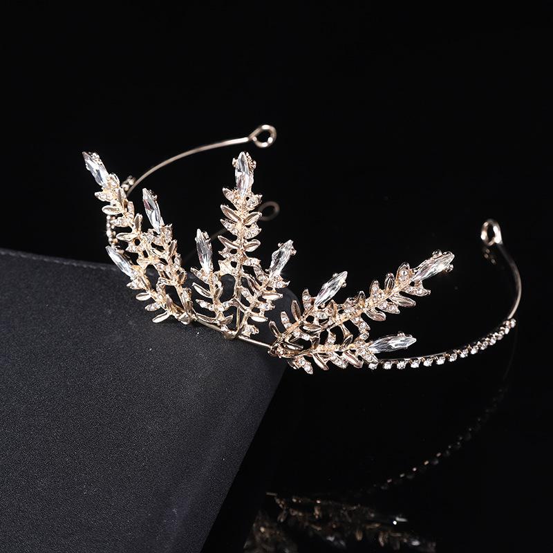 Новый винтажный свадебный ободок в виде листьев в стиле барокко, головной убор с золотыми листьями